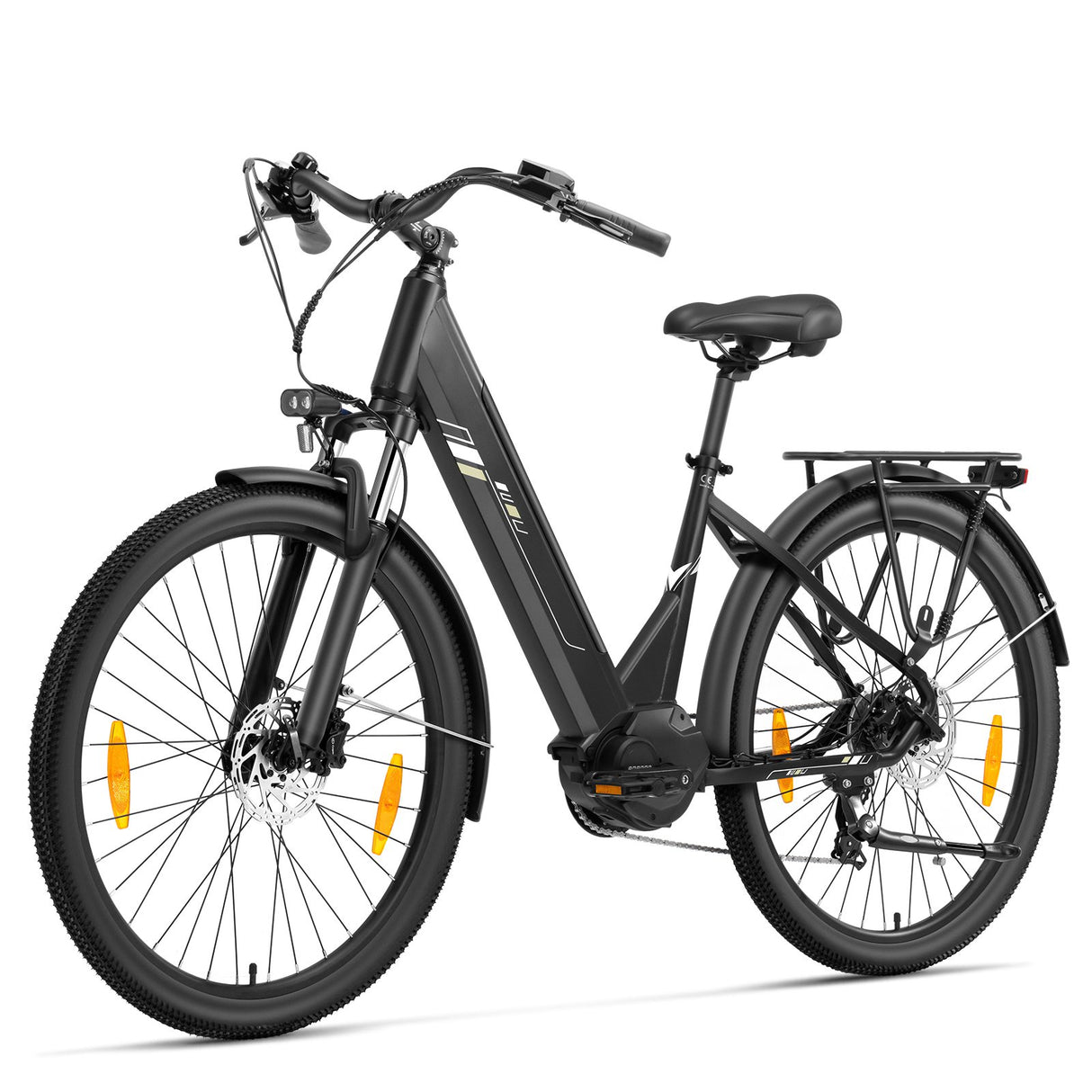 Bicicleta eléctrica Touroll B2 Retro Cruiser de 26", motor de 250 W, batería de 36 V y 15,6 Ah