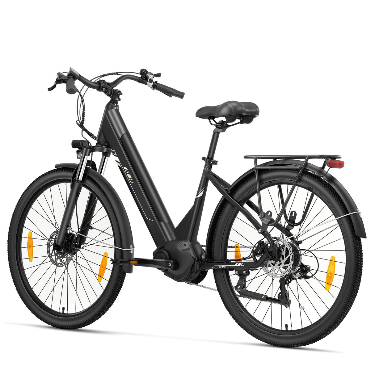 Bicicleta eléctrica Touroll B2 Retro Cruiser de 26", motor de 250 W, batería de 36 V y 15,6 Ah