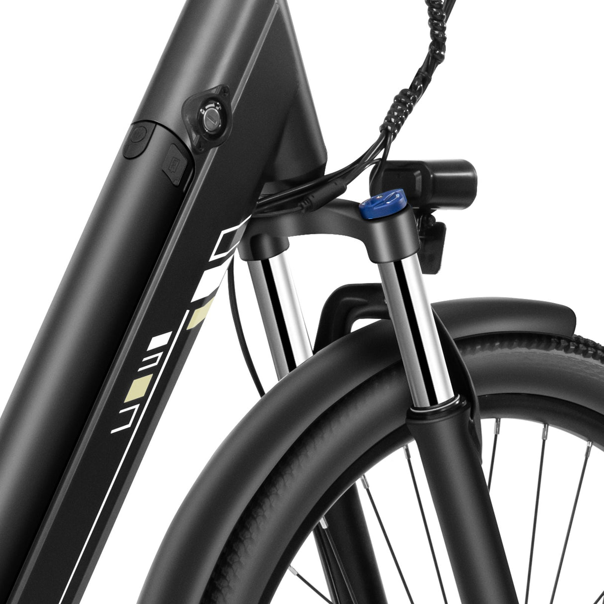 Bicicleta eléctrica Touroll B2 Retro Cruiser de 26", motor de 250 W, batería de 36 V y 15,6 Ah