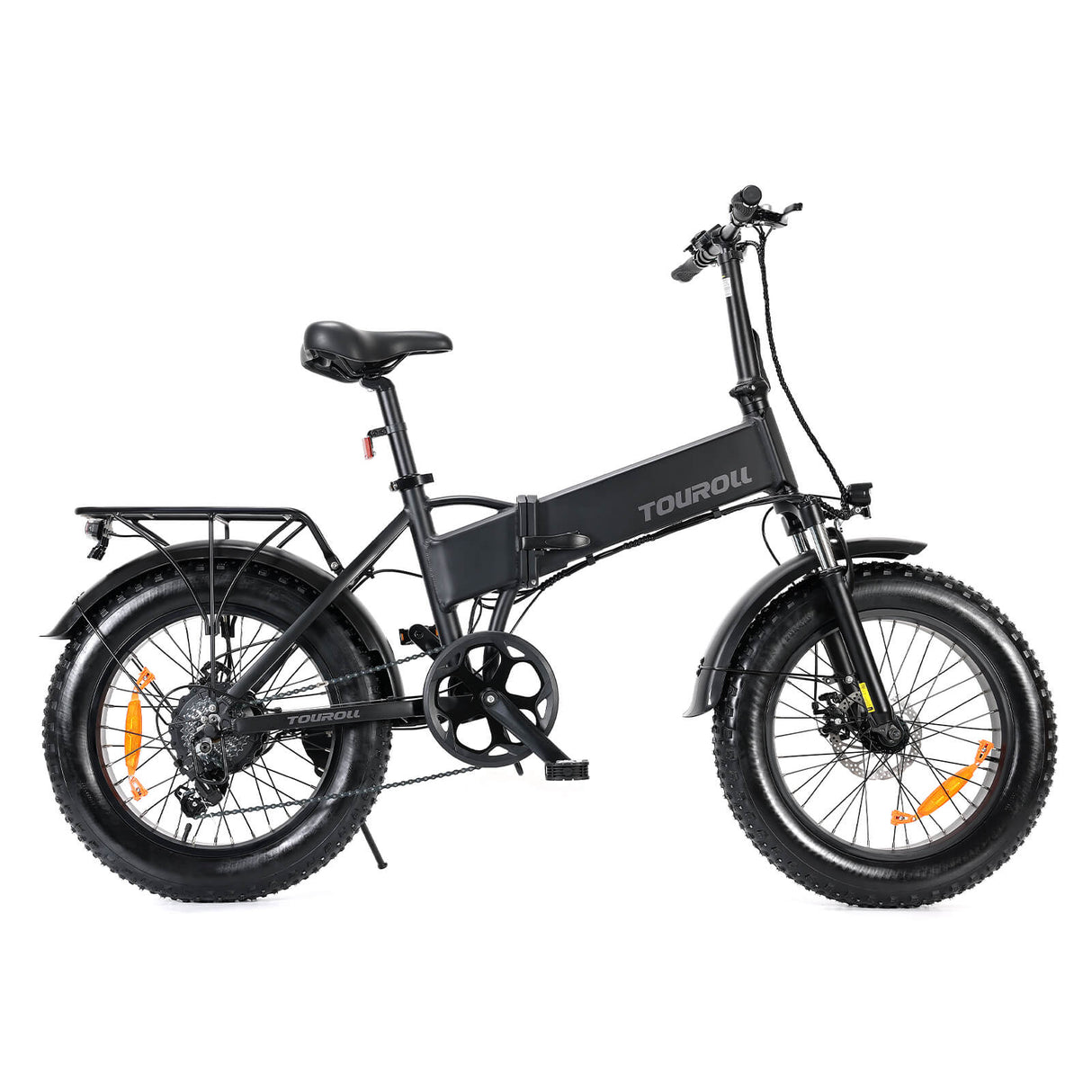 Bicicleta de montaña eléctrica Touroll S1 de 20 pulgadas, neumáticos anchos, batería de 750 W, 48 V y 15,6 Ah