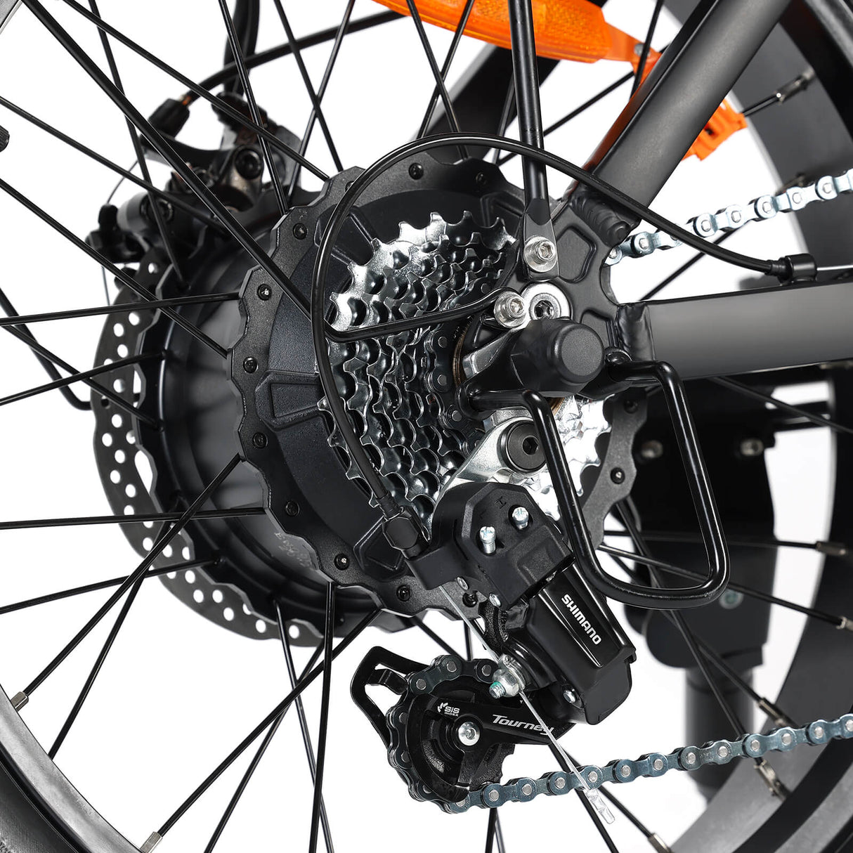 Bicicleta de montaña eléctrica Touroll S1 de 20 pulgadas, neumáticos anchos, batería de 750 W, 48 V y 15,6 Ah