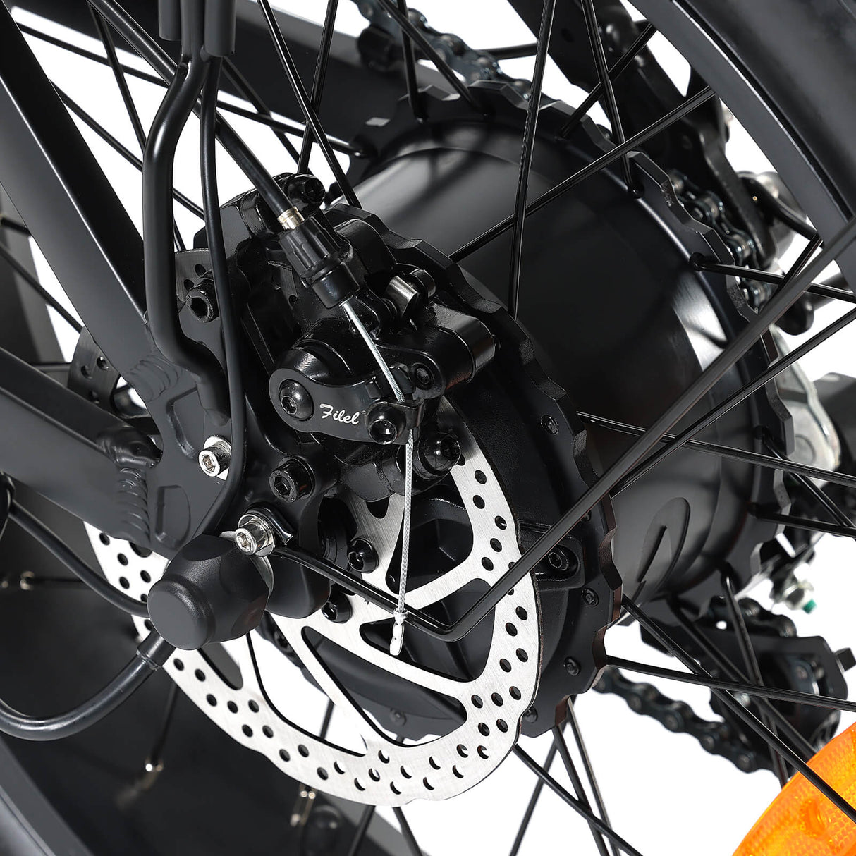 Bicicleta de montaña eléctrica Touroll S1 de 20 pulgadas, neumáticos anchos, batería de 750 W, 48 V y 15,6 Ah