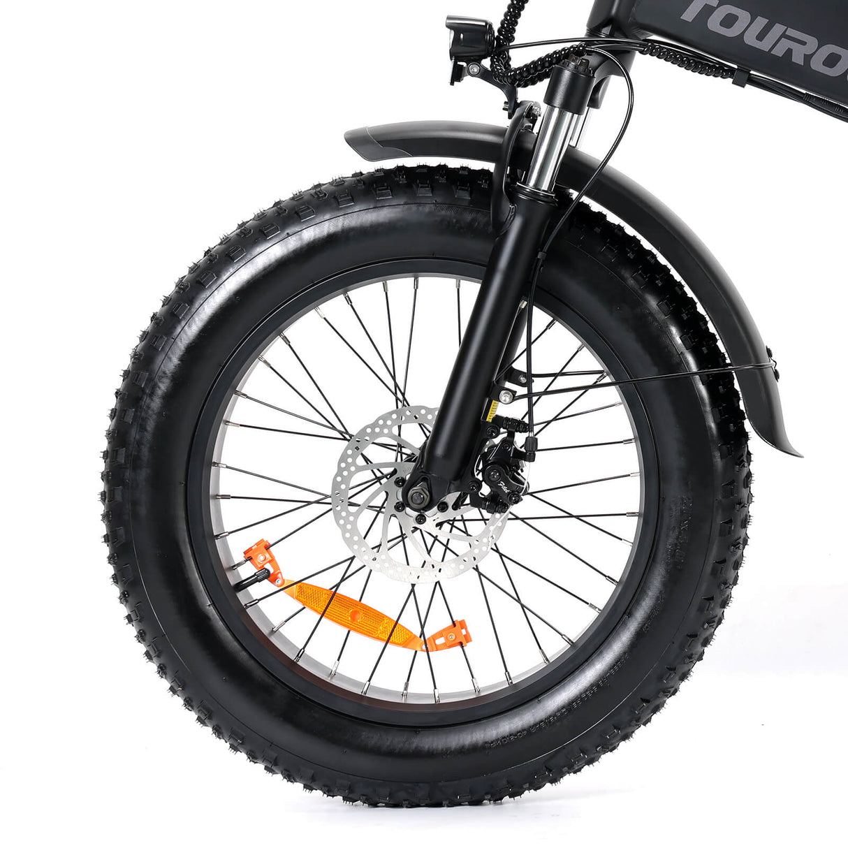 Bicicleta de montaña eléctrica Touroll S1 de 20 pulgadas, neumáticos anchos, batería de 750 W, 48 V y 15,6 Ah