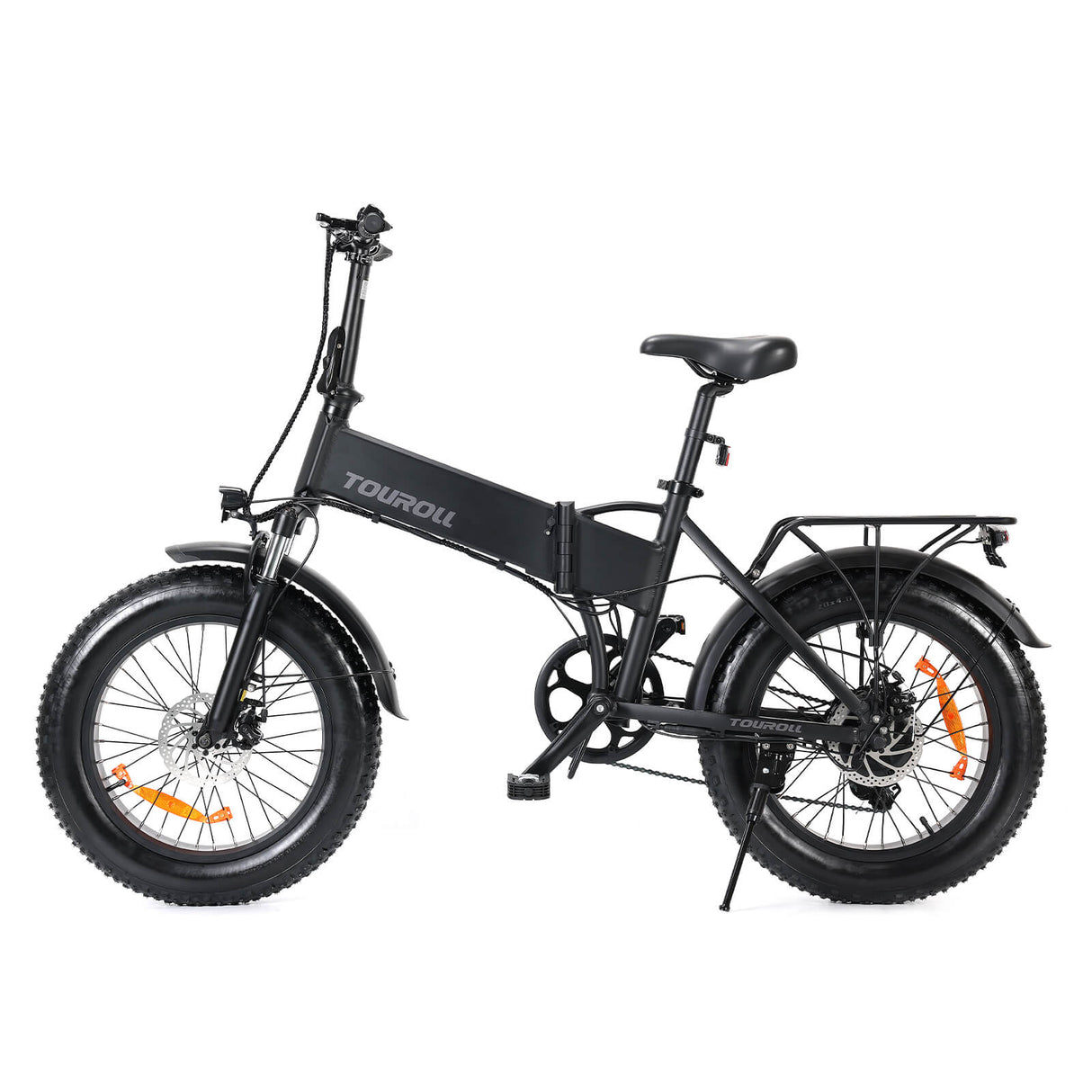 Bicicleta de montaña eléctrica Touroll S1 de 20 pulgadas, neumáticos anchos, batería de 750 W, 48 V y 15,6 Ah