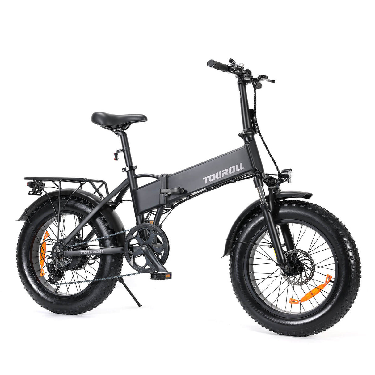 Bicicleta de montaña eléctrica Touroll S1 de 20 pulgadas, neumáticos anchos, batería de 750 W, 48 V y 15,6 Ah