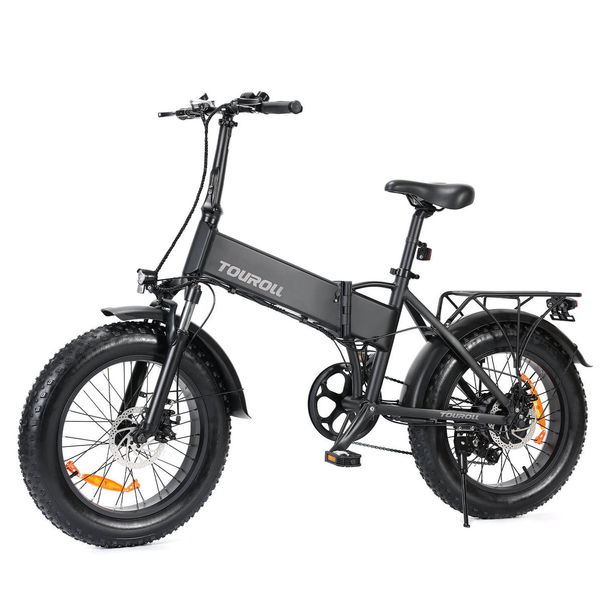 Bicicleta de montaña eléctrica Touroll S1 de 20 pulgadas, neumáticos anchos, batería de 750 W, 48 V y 15,6 Ah
