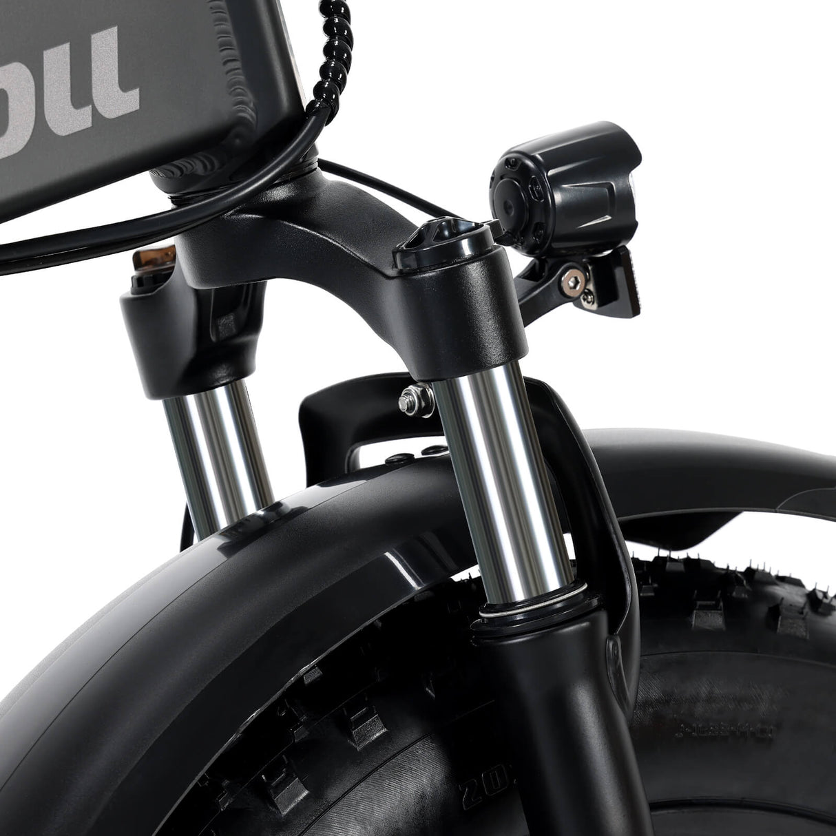 Bicicleta de montaña eléctrica Touroll S1 de 20 pulgadas, neumáticos anchos, batería de 750 W, 48 V y 15,6 Ah