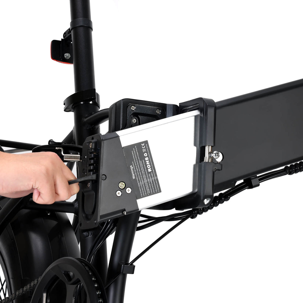 Bicicleta de montaña eléctrica Touroll S1 de 20 pulgadas, neumáticos anchos, batería de 750 W, 48 V y 15,6 Ah