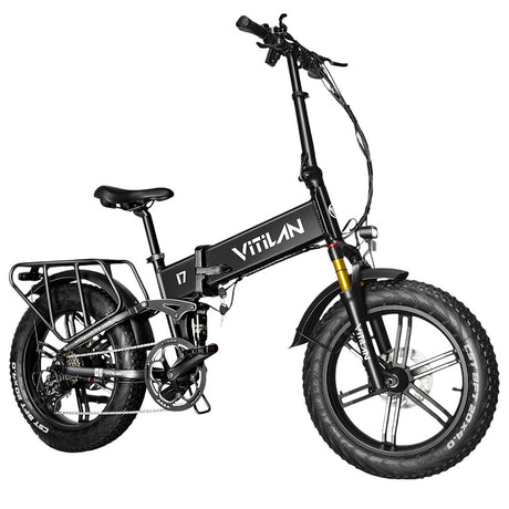 Vitilan i7 Pro 3.0 Electric Bike 20" Fat Tires 750W Motor 48V 20Ah Battery