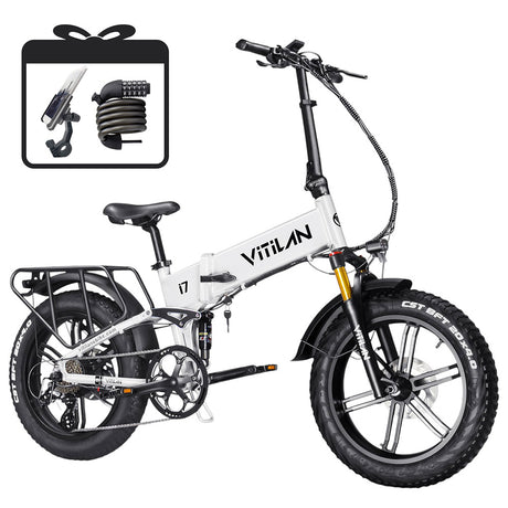 Vitilan i7 Pro 3.0 Electric Bike 20" Fat Tires 750W Motor 48V 20Ah Battery