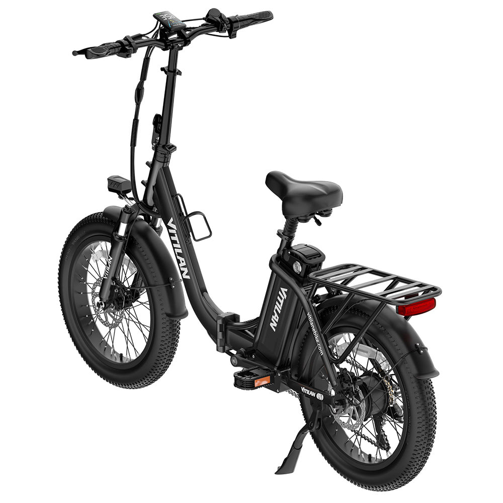 Bicicleta eléctrica Vitilan U3 de 20", neumáticos anchos, motor de 750 W, batería de 48 V y 13 Ah