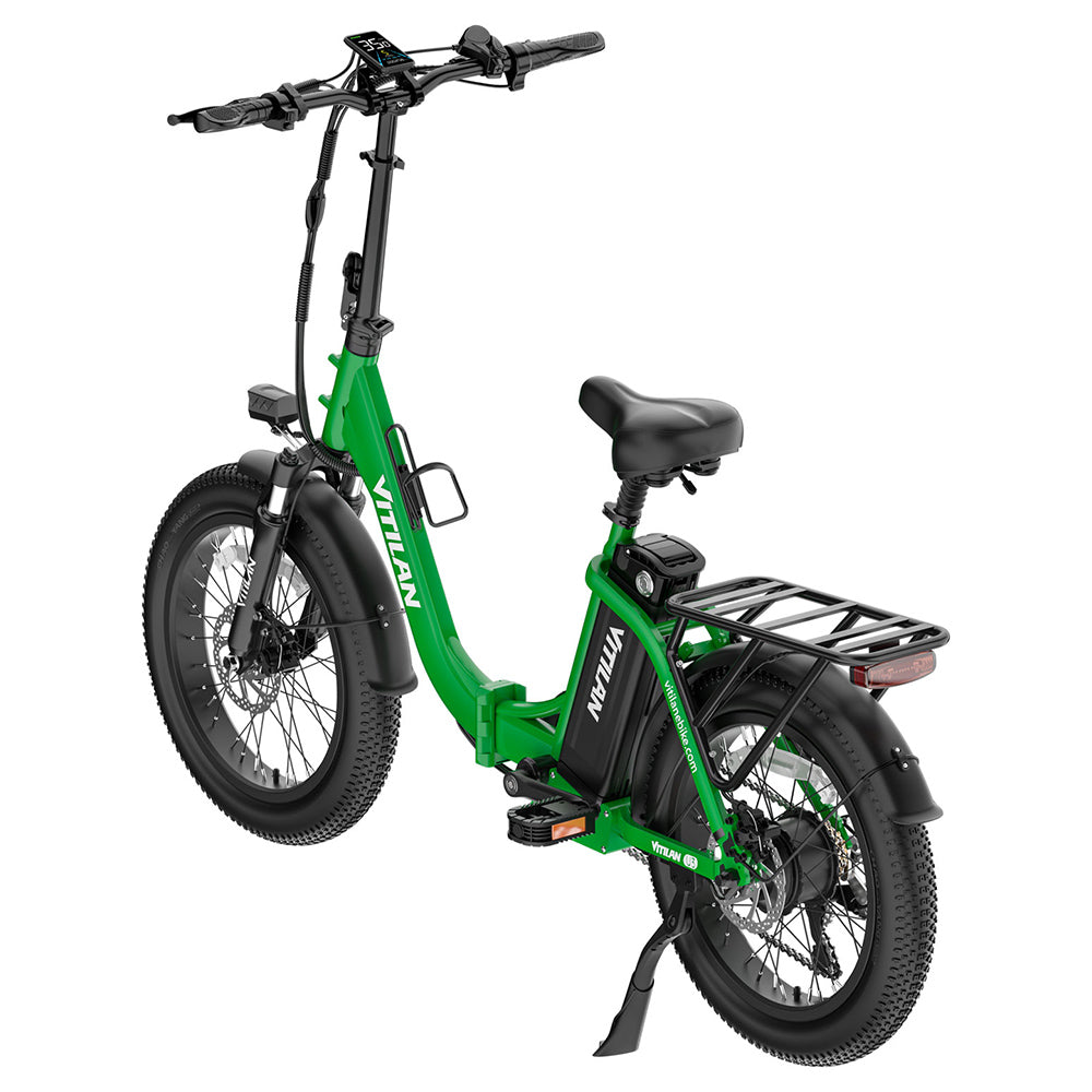 Bicicleta eléctrica Vitilan U3 de 20", neumáticos anchos, motor de 750 W, batería de 48 V y 13 Ah