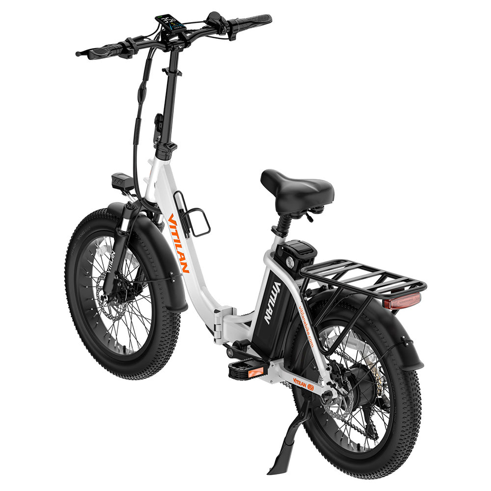 Bicicleta eléctrica Vitilan U3 de 20", neumáticos anchos, motor de 750 W, batería de 48 V y 13 Ah