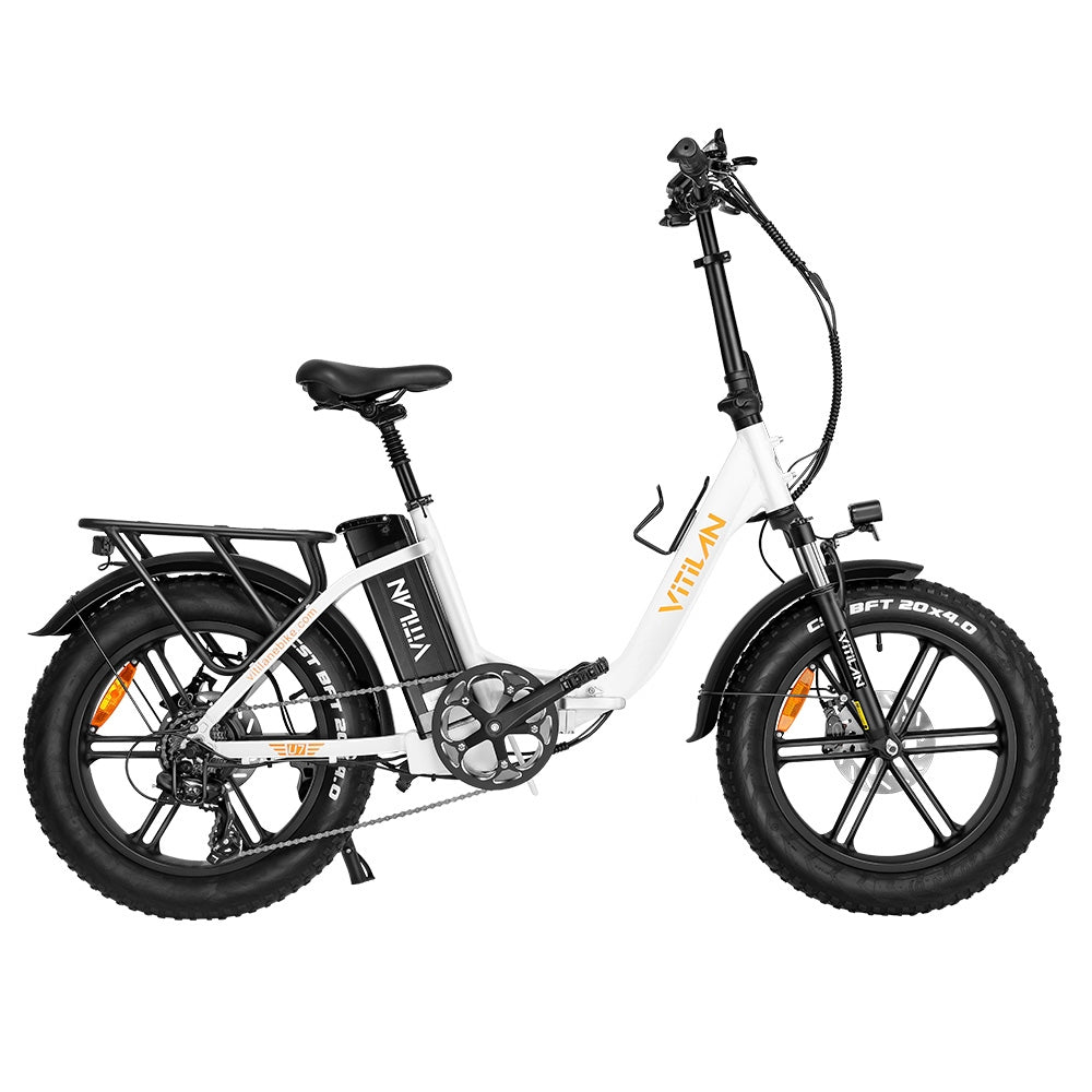 Bicicleta eléctrica plegable Vitilan U7 2.0 de 20 pulgadas, neumáticos anchos, motor de 750 W, batería de 48 V y 20 Ah