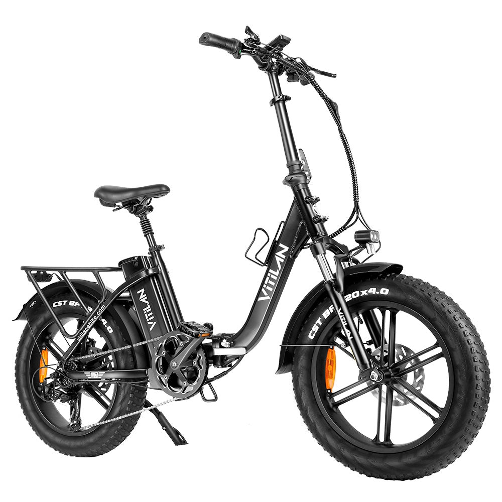 Bicicleta eléctrica plegable Vitilan U7 2.0 de 20 pulgadas, neumáticos anchos, motor de 750 W, batería de 48 V y 20 Ah