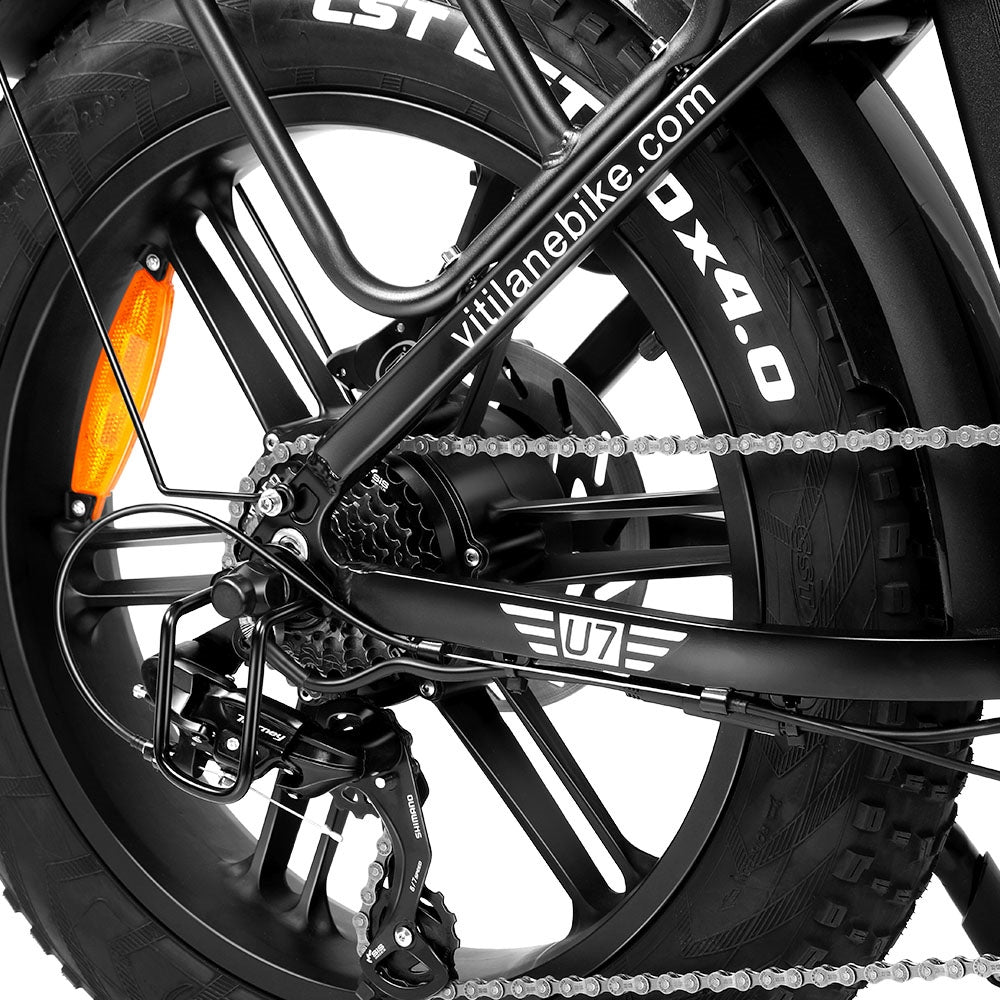 Bicicleta eléctrica plegable Vitilan U7 2.0 de 20 pulgadas, neumáticos anchos, motor de 750 W, batería de 48 V y 20 Ah