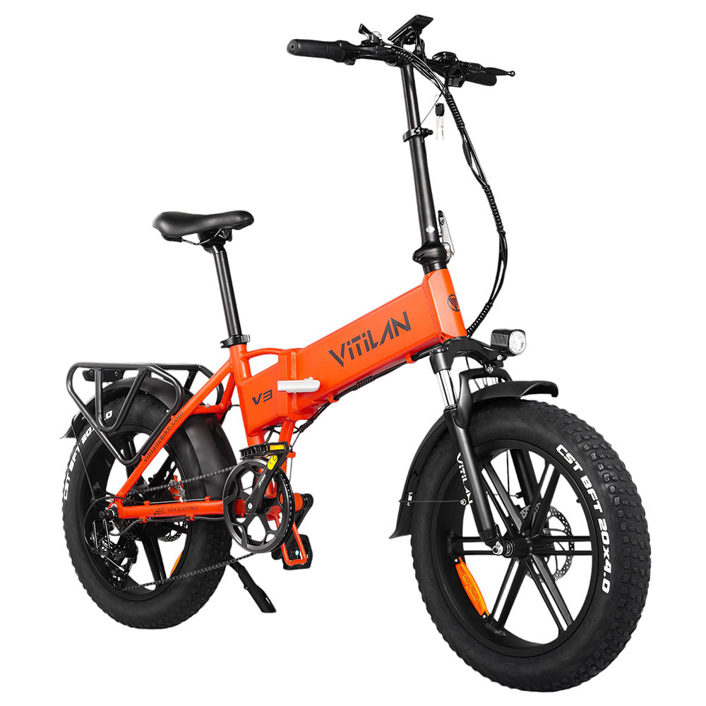 Vitilan V3 Electric Folding Bike 20" Fat Tires 750W Brushless Motor 48V 13Ah Battery