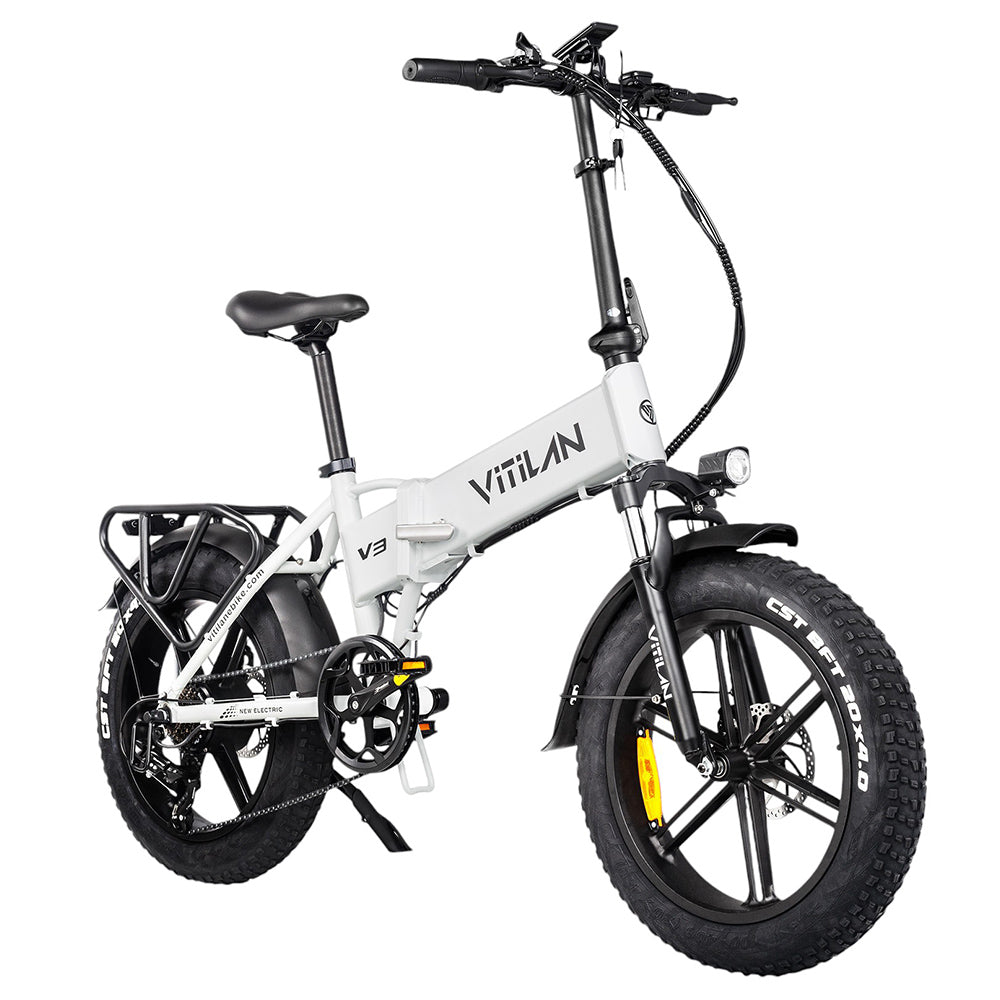Vitilan V3 Electric Folding Bike 20" Fat Tires 750W Brushless Motor 48V 13Ah Battery