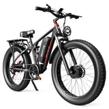 DUOTTS S26 Electric Bike 26'' Tires Dual 750W Motors 48V 20Ah Samsung Battery