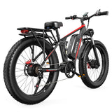 DUOTTS S26 Electric Bike 26'' Tires Dual 750W Motors 48V 20Ah Samsung Battery