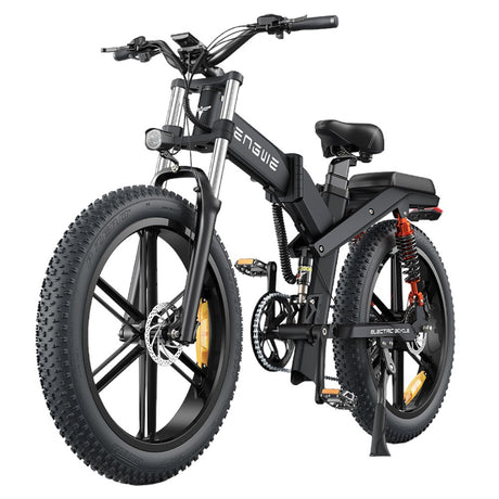 Bicicleta de montaña eléctrica ENGWE X26 de 26 pulgadas con neumáticos anchos todoterreno y motor de 1000 W