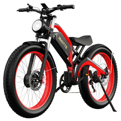 Bicicleta eléctrica DUOTTS N26 de 26'' con neumáticos, batería dual Samsung de 750W y motores 48V 20Ah