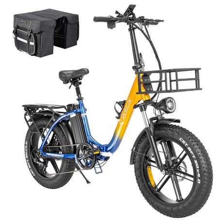 Ridstar MN20 Electric Bike 20'' Fat Tires 500W Motor 48V 15Ah Battery