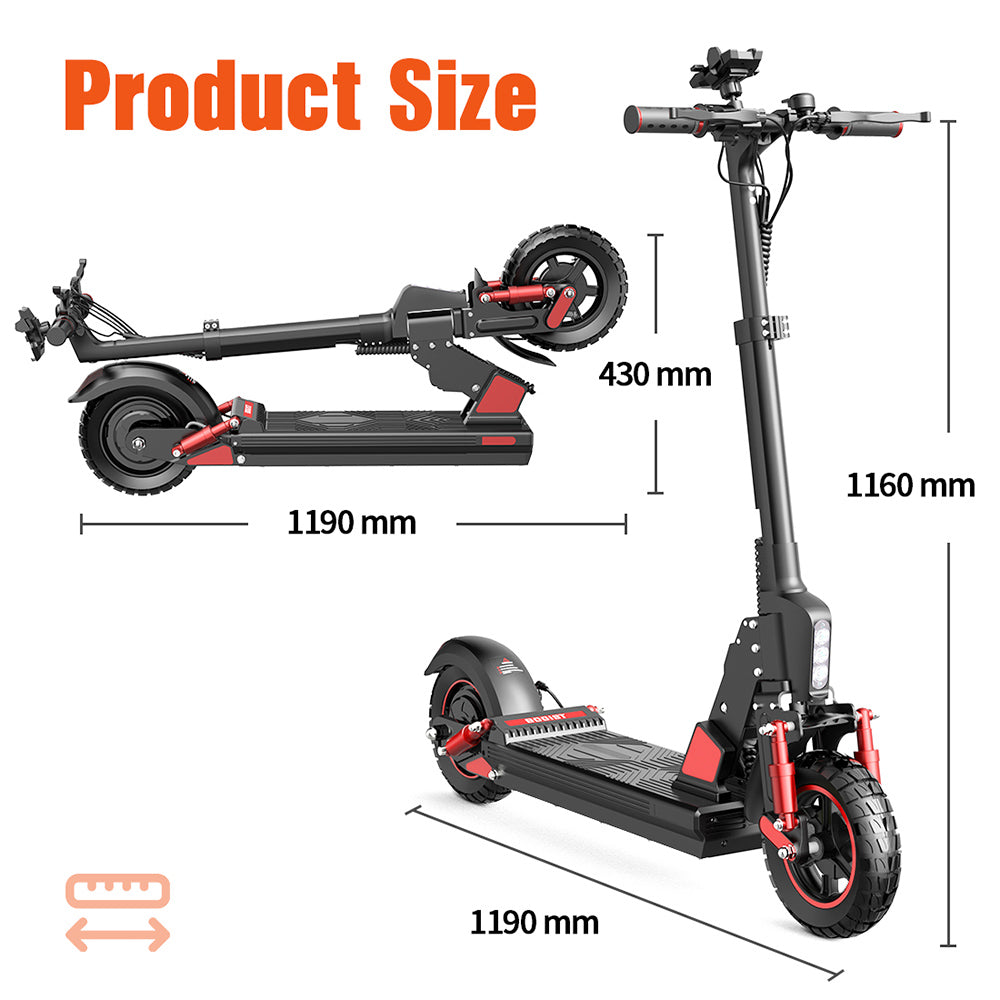 BOGIST C1 Pro Electric Scooter with Seat 10'' 500W Motor 48V 15Ah Battery