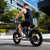 Bicicleta eléctrica ONESPORT OT10 de 20'' con neumáticos de 500W, batería de 48V y 12Ah