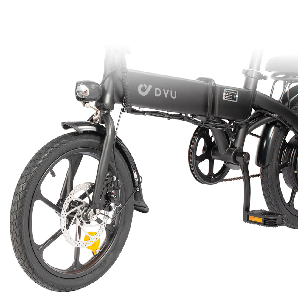 Bicicleta eléctrica de ciudad DYU A1F de 16 pulgadas, batería de velocidad 36V 7,5Ah, neumático 250W, motor 25km/h