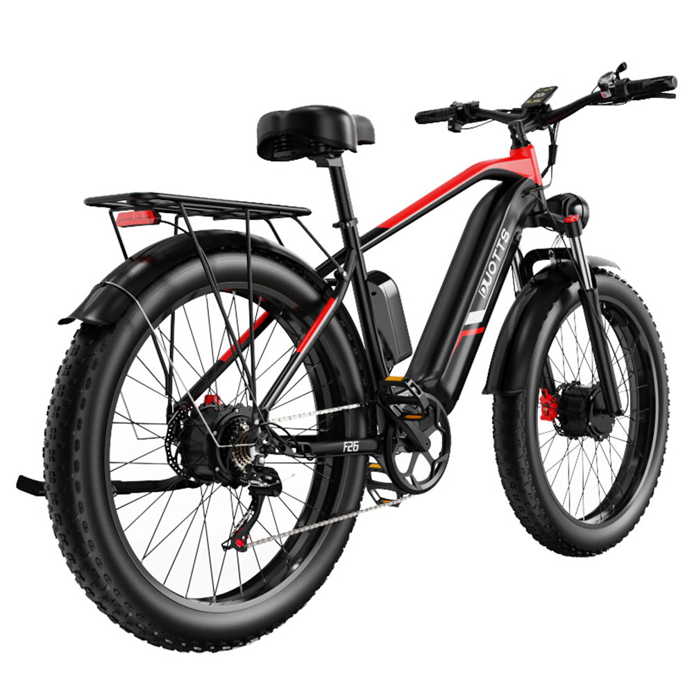 DUOTTS F26 Electric Bike 26'' Tires Dual 750W Motors 48V 17.5Ah LG Battery