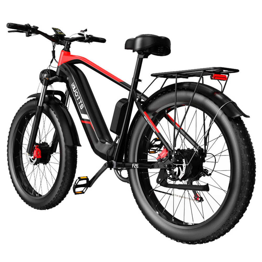 DUOTTS F26 Electric Bike 26'' Tires Dual 750W Motors 48V 17.5Ah LG Battery