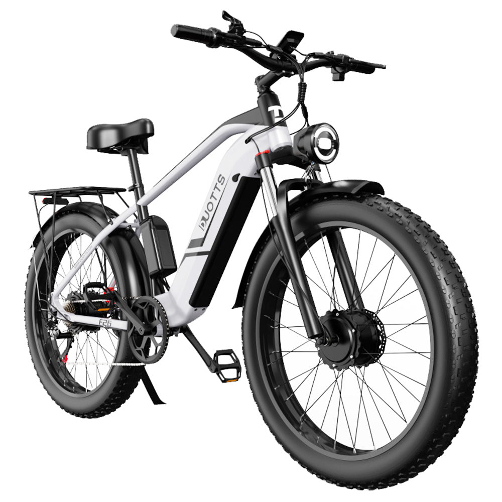 DUOTTS F26 Electric Bike 26'' Tires Dual 750W Motors 48V 17.5Ah LG Battery