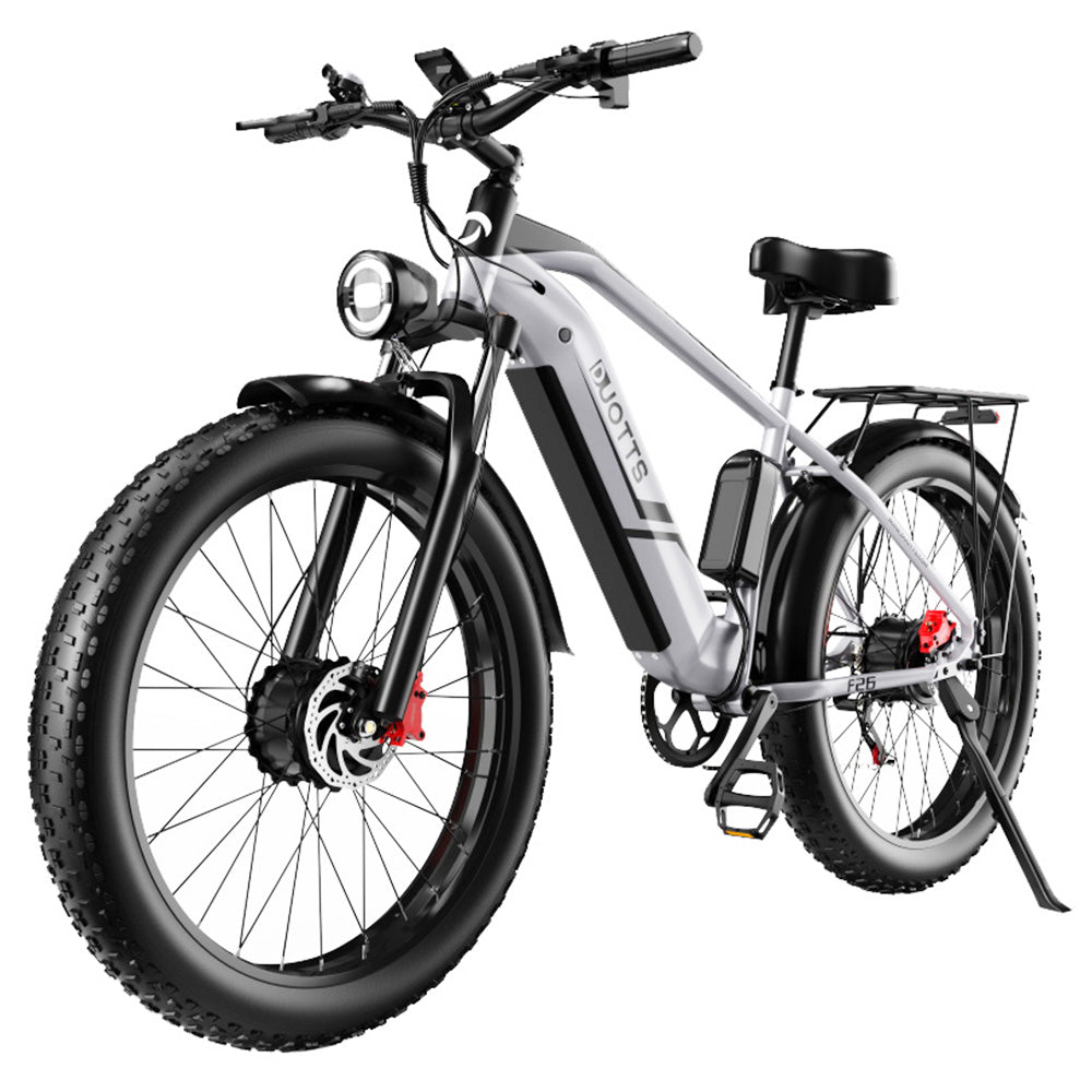 DUOTTS F26 Electric Bike 26'' Tires Dual 750W Motors 48V 17.5Ah LG Battery