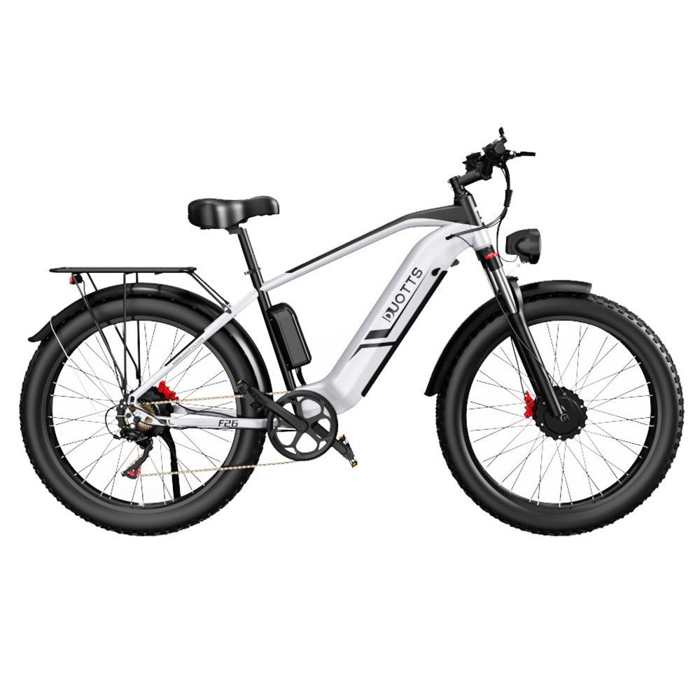 DUOTTS F26 Electric Bike 26'' Tires Dual 750W Motors 48V 17.5Ah LG Battery