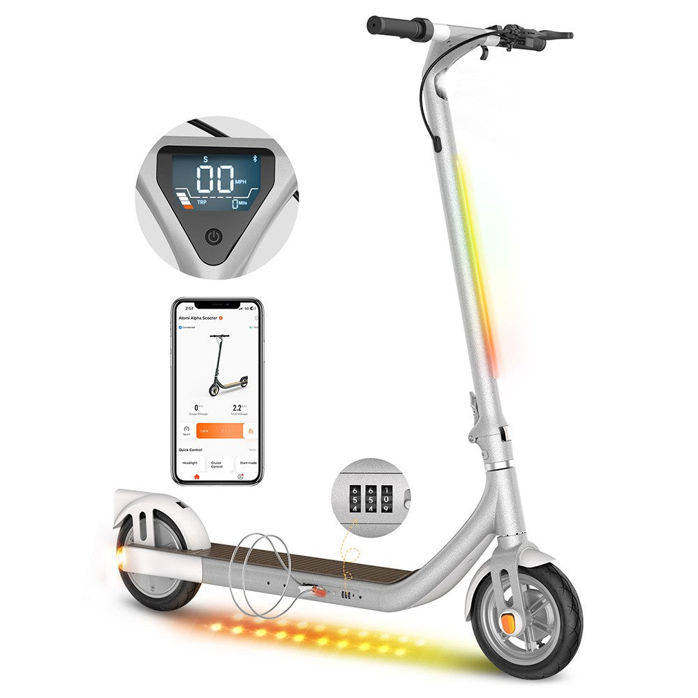 Atomi Alpha Electric Scooter 9'' Tires 650W Motor 36V 10Ah Battery