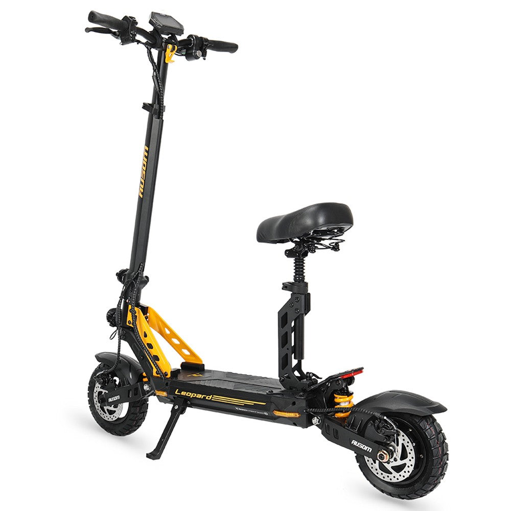 Ausom Leopard Electric Scooter with Seat 10‘’ Tires 1000W 48V 20.8Ah Battery