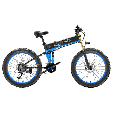 Bezior X-PLUS Electric Bike 26'' Tires 1500W Motor 48V 17.5Ah Battery