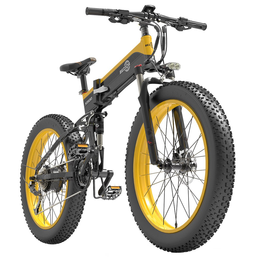 Bezior X1500 Electric Bike 26'' Tires 1500W Motor 48V 12.8Ah Battery