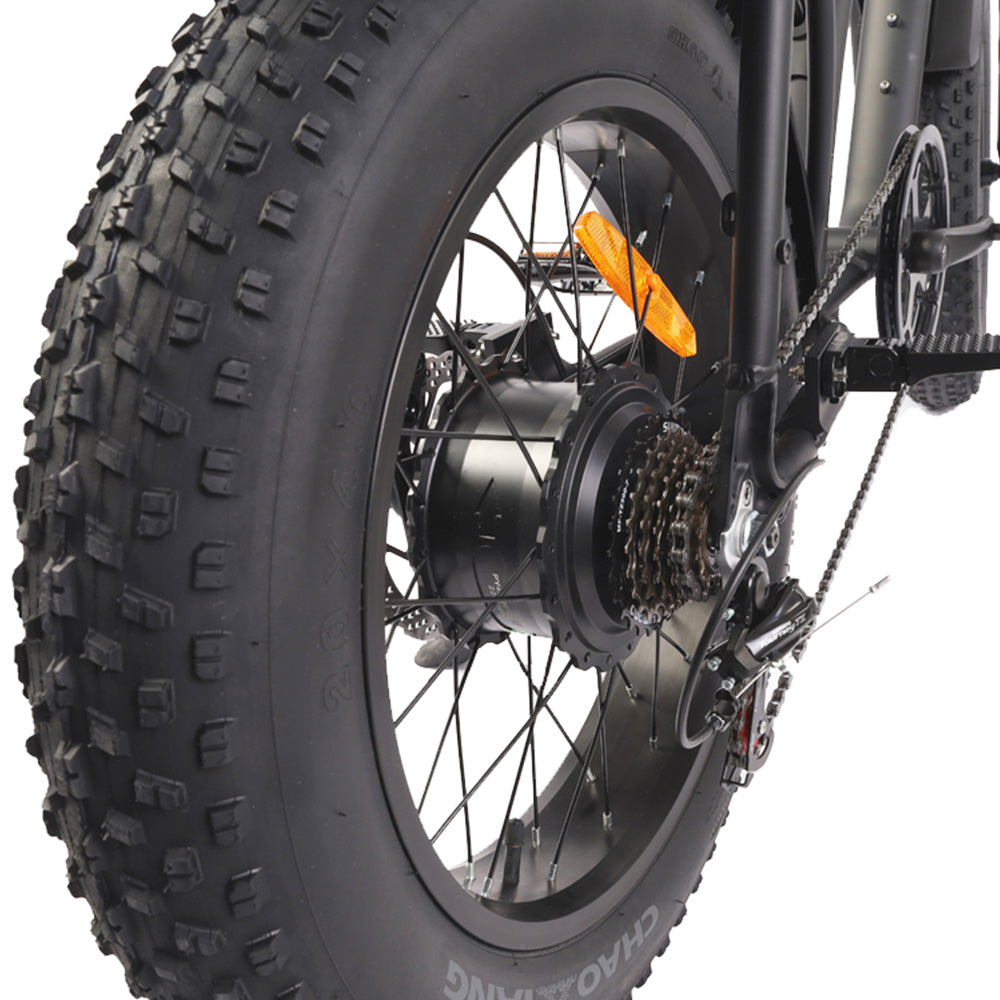 Bezior XF001 Electric Mountain Bike 20'' Fat Tires 1000W Motor 48V 12.5Ah Battery