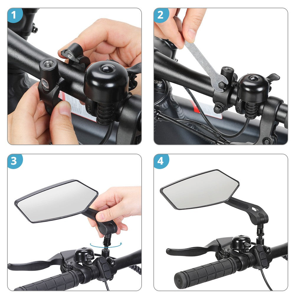 Bike Rearview Mirror, 360° Adjustable