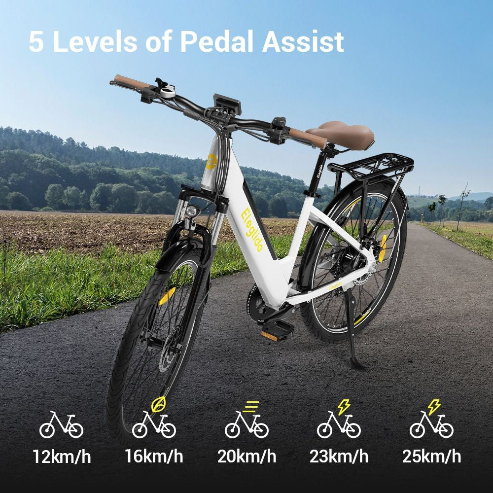 Bicicleta de trekking eléctrica paso a paso Eleglide T1 27,5'' Motor 250W Batería 36V 13Ah
