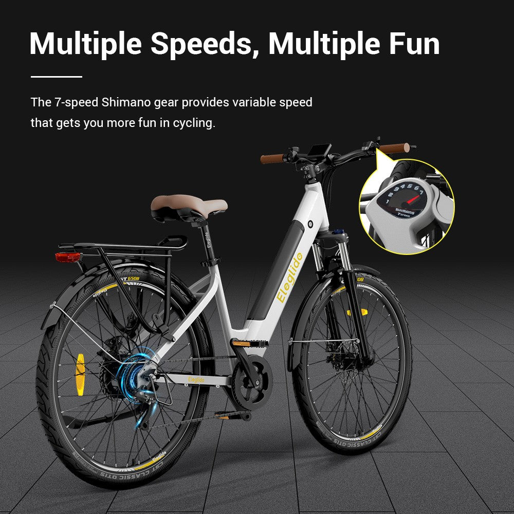 Eleglide T1 Step-Thru Electric Trekking Bike 27.5'' 250W Motor 36V 13Ah Battery