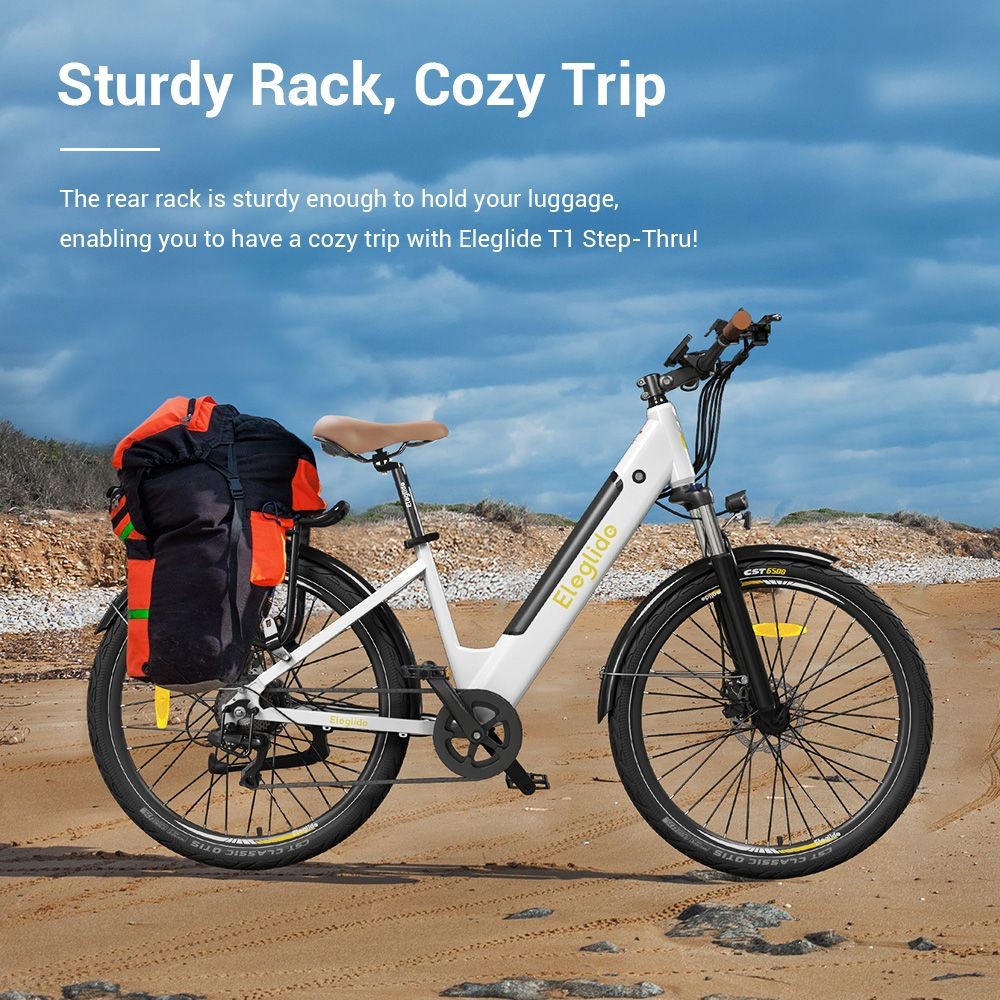 Bicicleta de trekking eléctrica paso a paso Eleglide T1 27,5'' Motor 250W Batería 36V 13Ah