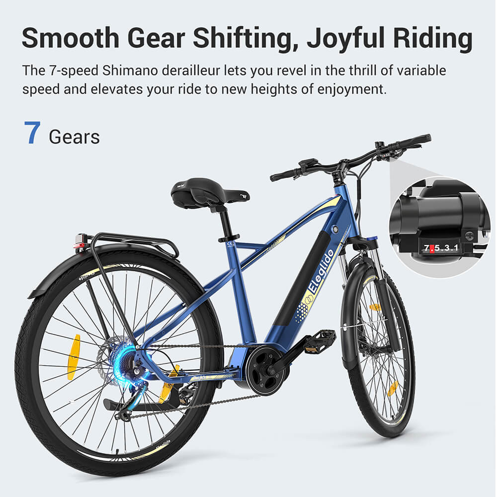 Eleglide C1 Electric Trekking Bike 27.5'' 250W Mid-Drive Motor 36V 14.5Ah Battery