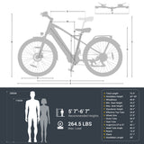 Eleglide C1 Electric Trekking Bike 27.5'' 250W Mid-Drive Motor 36V 14.5Ah Battery