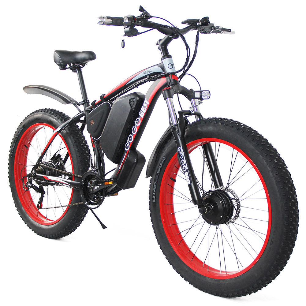 GOGOBEST GF700 Electric Bike 26'' Tires Dual 500W Motors 48V 17.5Ah Battery