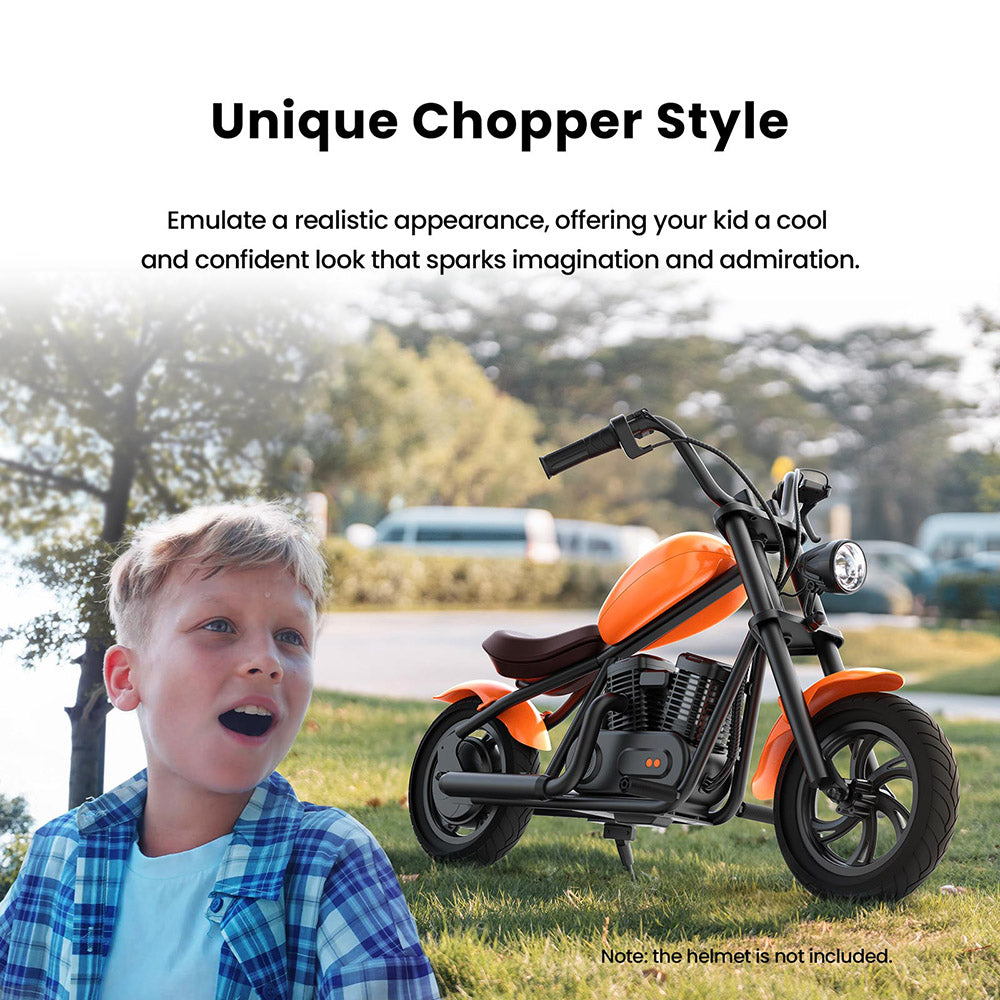 HYPER GOGO Challenger 12 Plus Electric Motorcycle for Kids with Bluetooth Speaker
