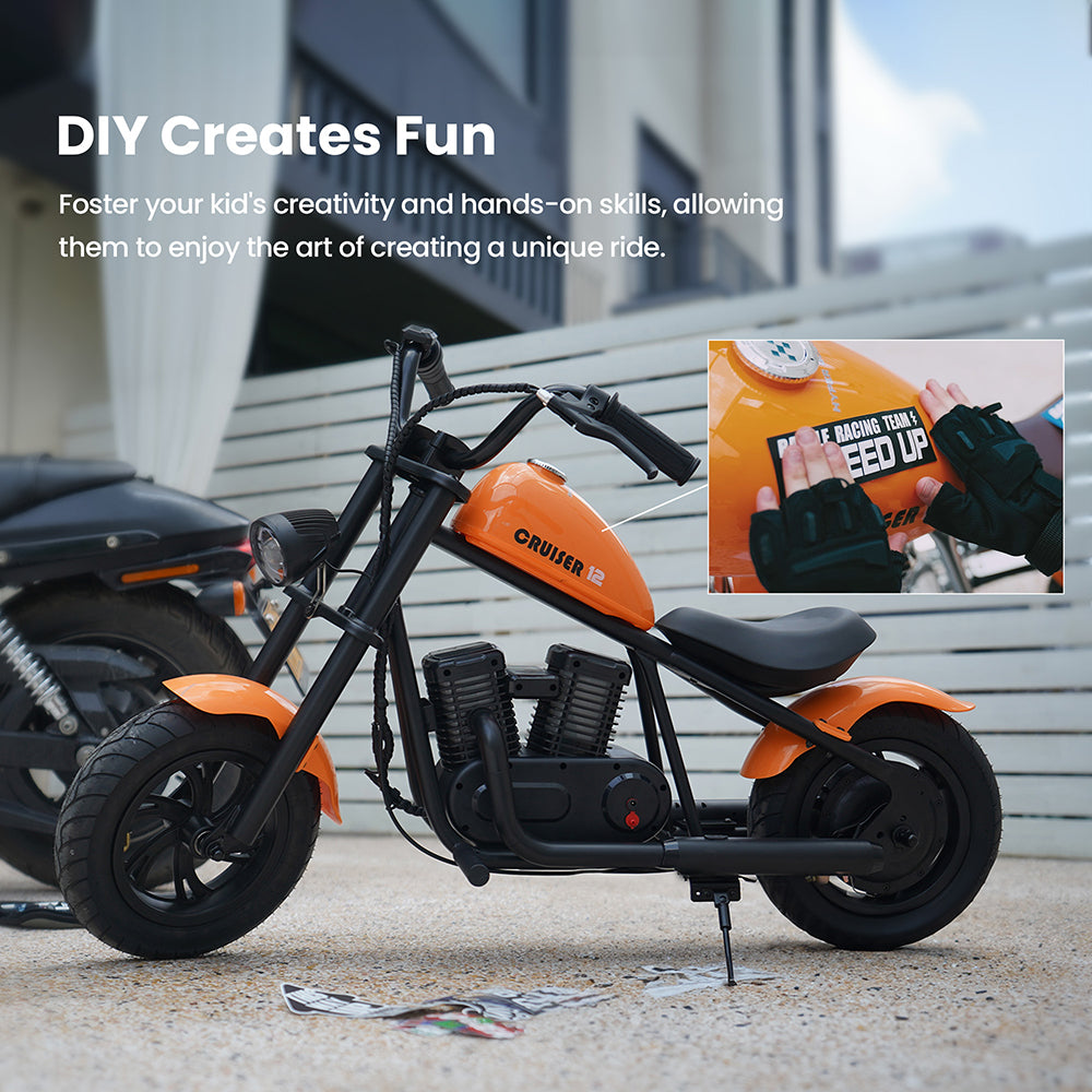 HYPER GOGO Cruiser 12 Plus Elektromotorrad für Kinder 12'' 160W Motor 5,2Ah Batterie