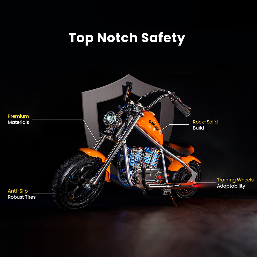 HYPER GOGO Cruiser 12 Plus with APP Electric Motorcycle 12" 160W Motor 5.2Ah Battery